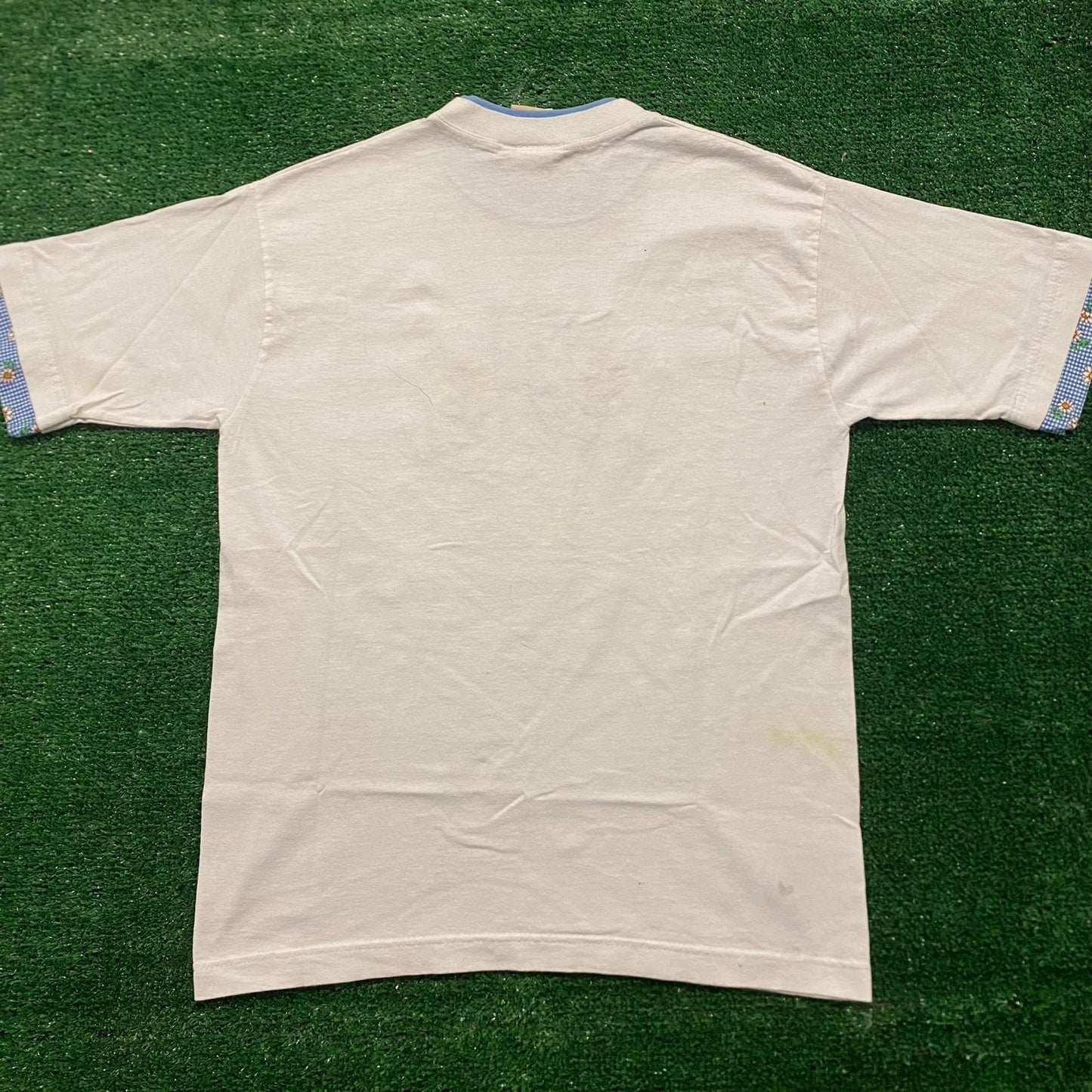 Plaid Flowers Vintage 90s Cottage Core Floral T-Shirt