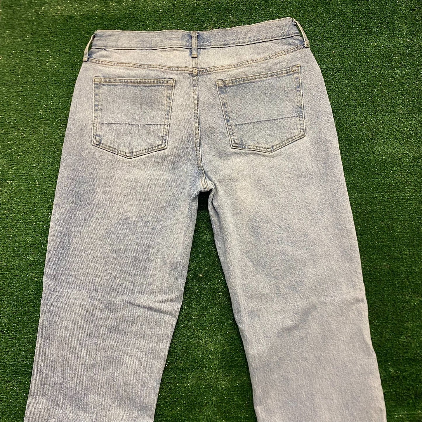 Stonewashed Faded Vintage Denim Jeans Pants