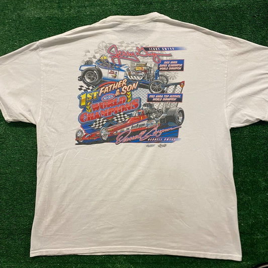 Vintage Y2K Essential NHRA Drag Racing T-Shirt