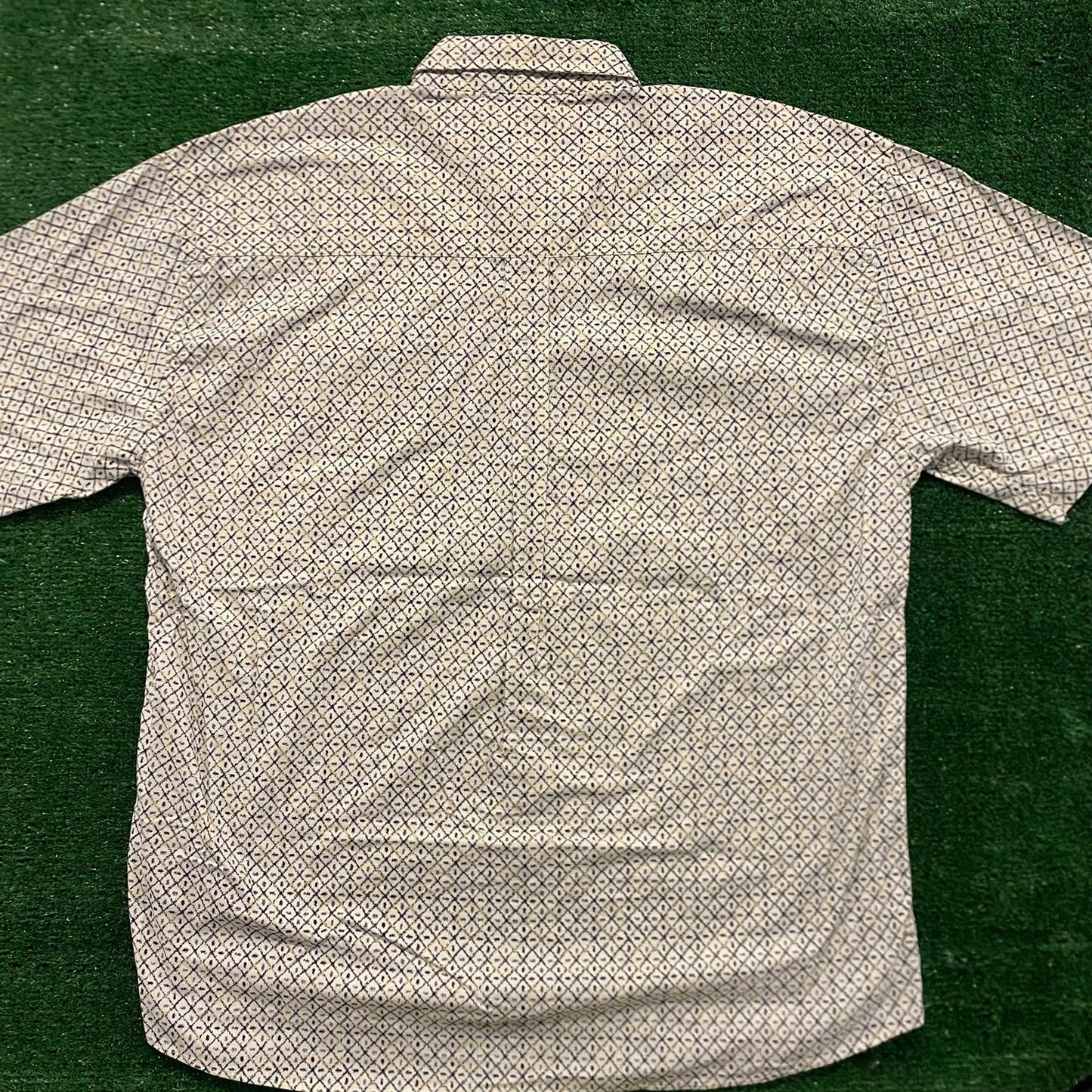 Geometric Diamonds Vintage Button Up Shirt