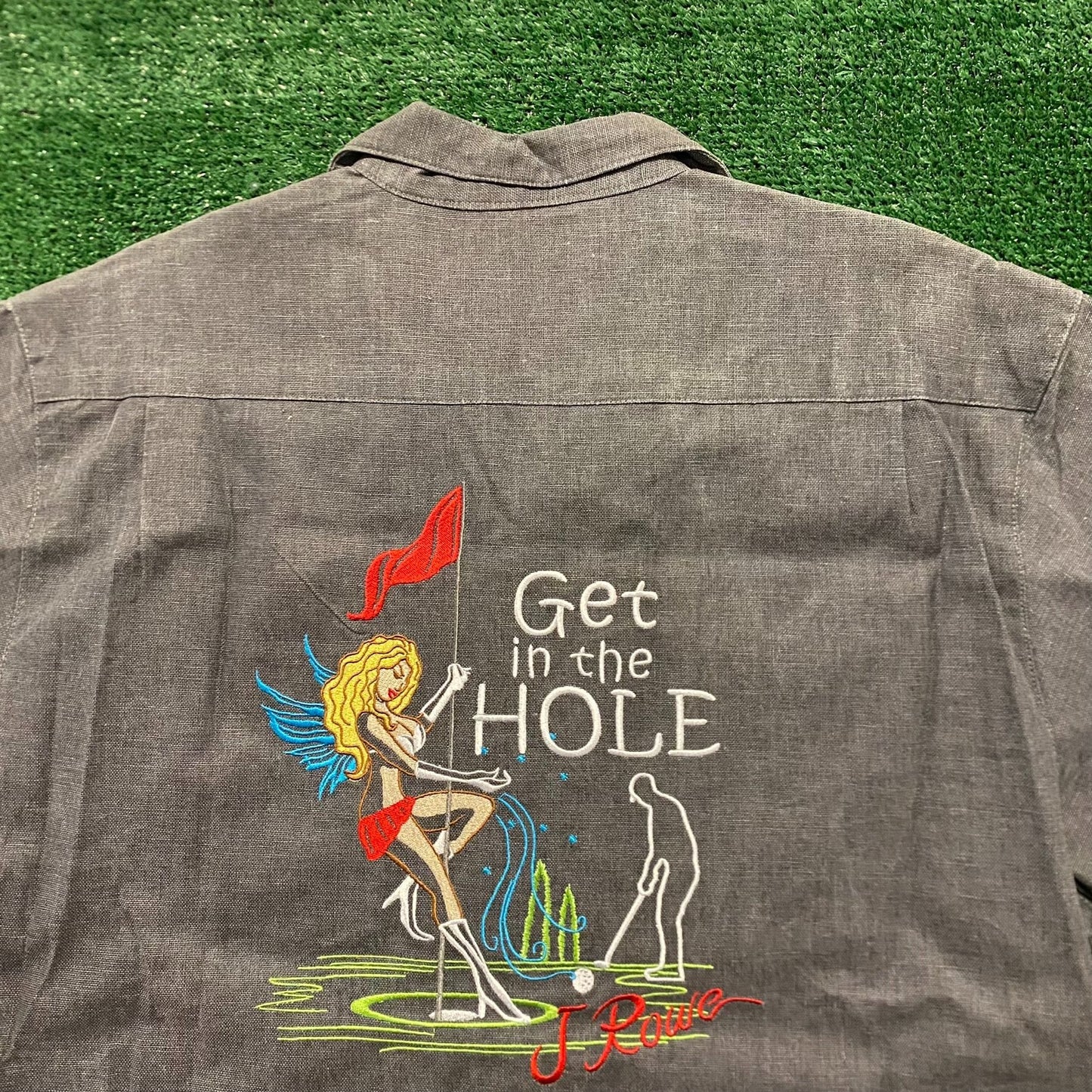 Sexy Golf Angel Vintage Camp Collar Shirt