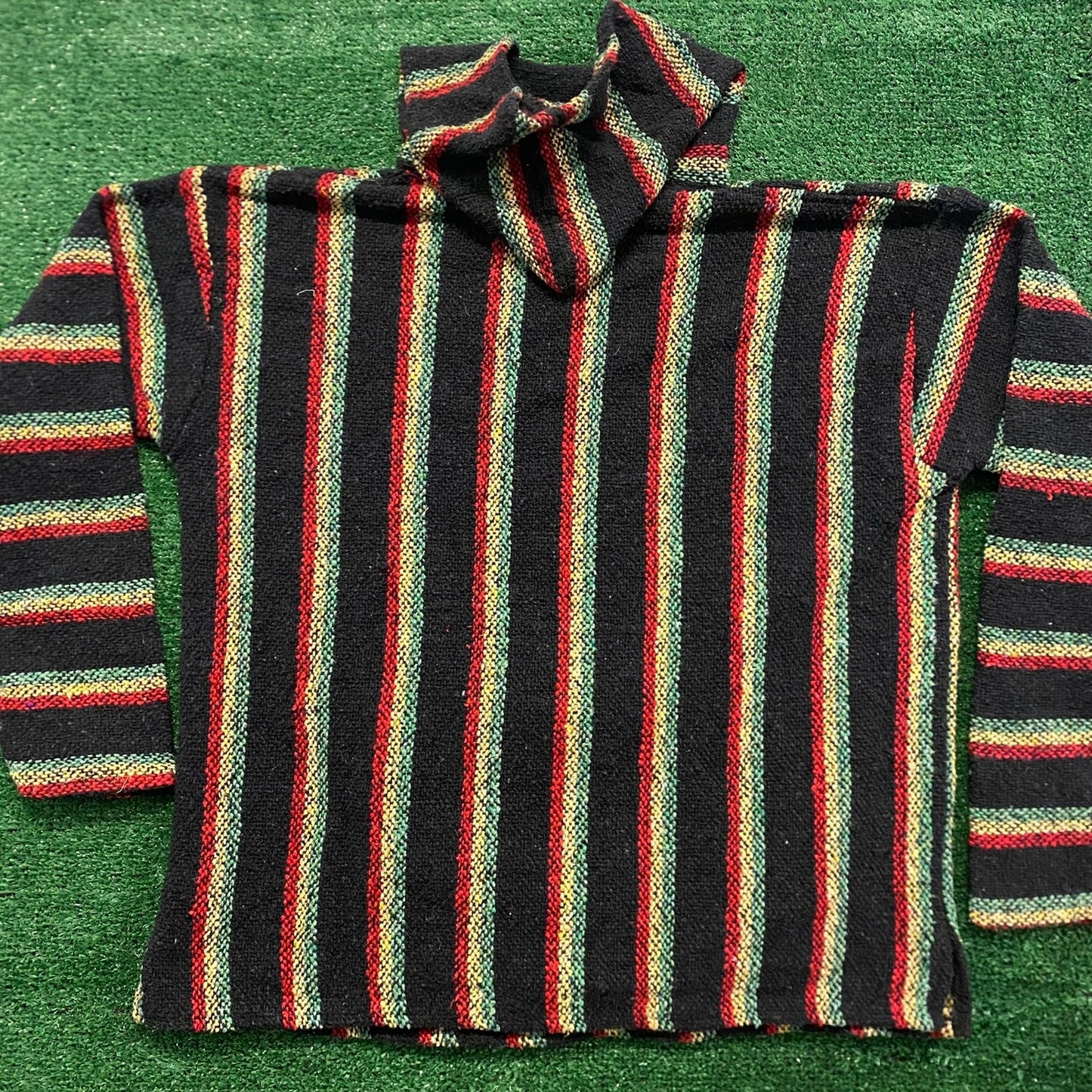 Rasta Vintage Skater Poncho Baja Hoodie