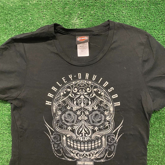 Dallas Harley Davidson Skull Vintage Biker T-Shirt