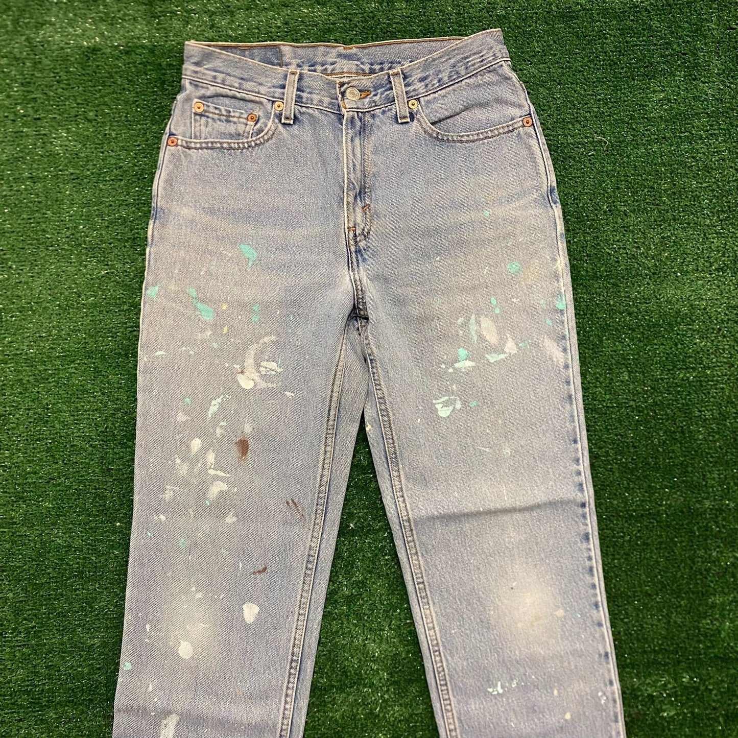 Levi's 512 Slim Tapered Vintage Denim Painter Jeans Pants