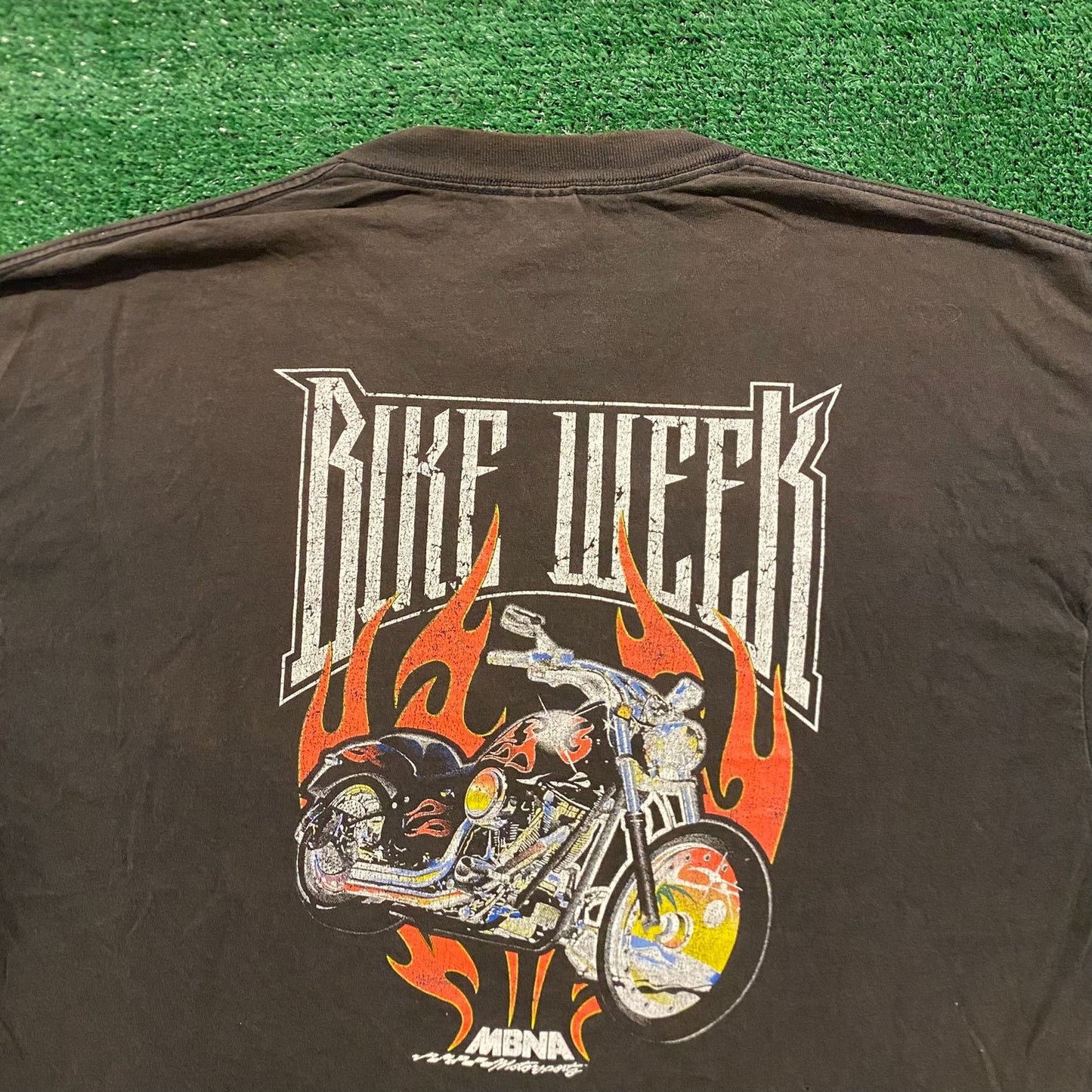 Bike Week Flames Vintage Grunge Biker T-Shirt