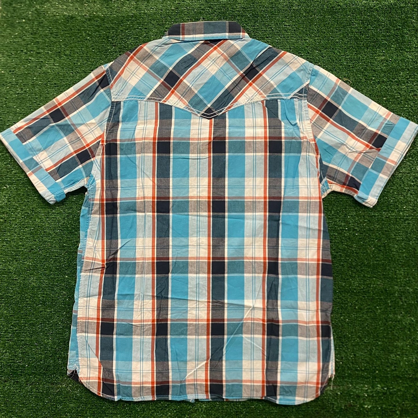 Plaid Vintage Pearl Snap Button Up Western Cowboy Shirt