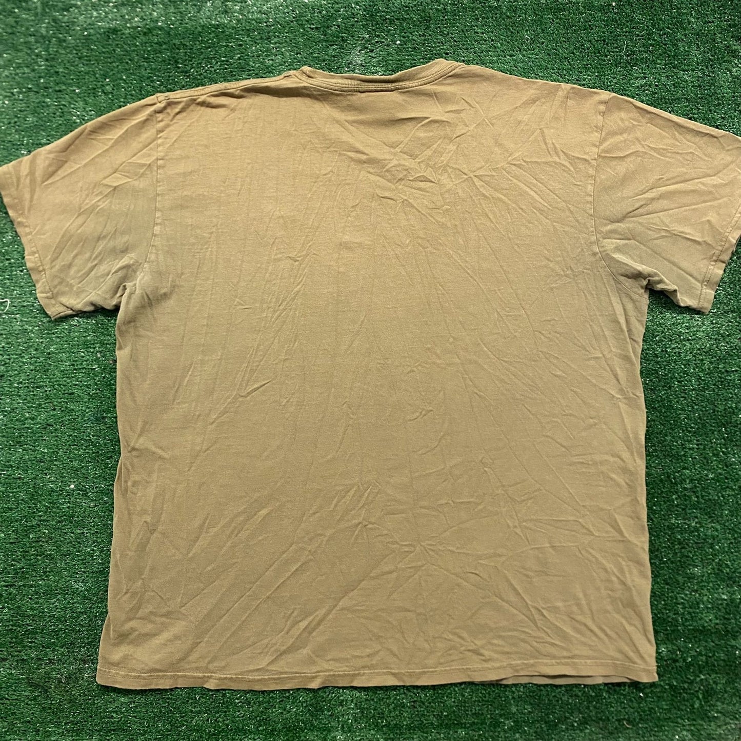 Vintage Y2K Nike Solo Swoosh Shirt Drab Khaki Tonal Logo Tee