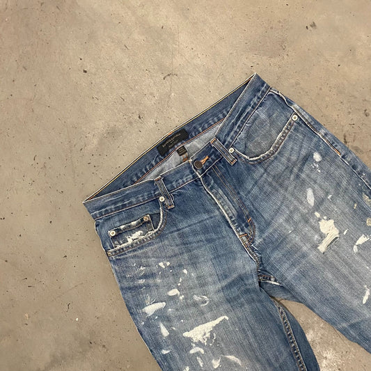 Vintage Y2K Boot Cut Essential Painted Faded Denim Jeans