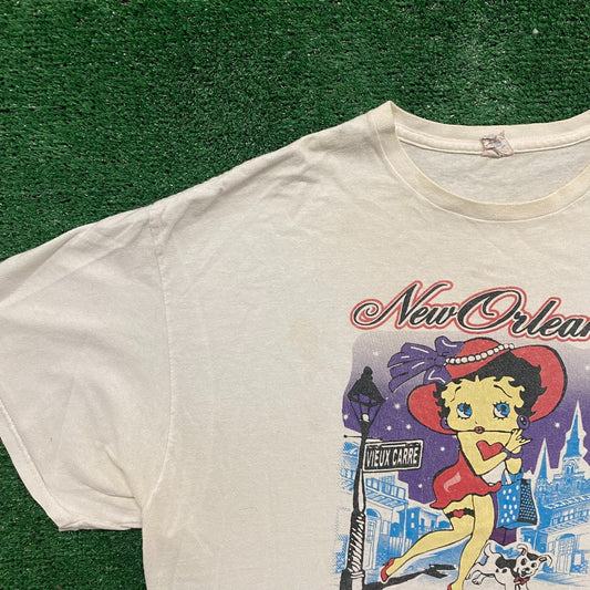 Vintage Y2K Betty Boop New Orleans Shirt Comic Tourist Tee