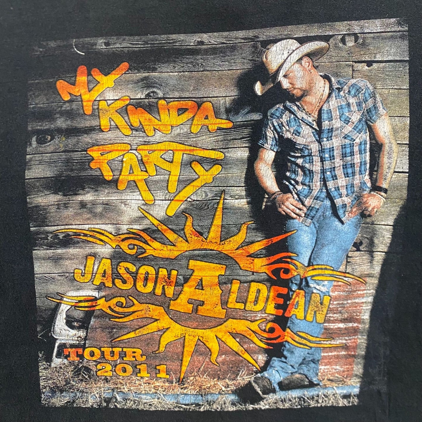 Vintage Y2K Jason Aldean Party Tour Country Music Band Tee