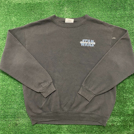 Vintage 90s Star Wars Sun Faded Movie Crewneck Sweatshirt