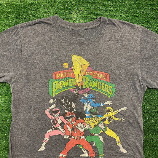 Mighty Morphin Power Rangers Vintage Cartoon T-Shirt