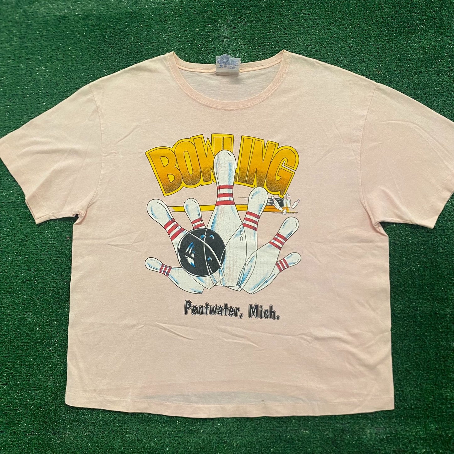 Bowling Michigan Vintage 90s Single Stitch T-Shirt