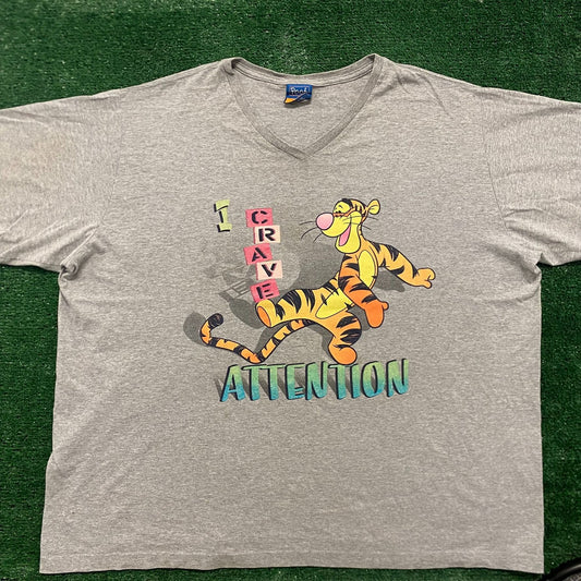 Vintage 90s Tigger Quote Essential Baggy Cartoon Movie Tee