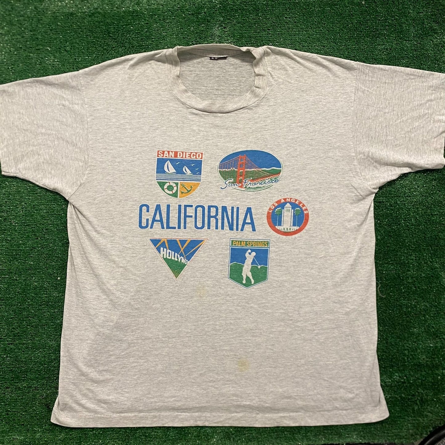 Vintage 80s California City Tourist Baggy Single Stitch Tee