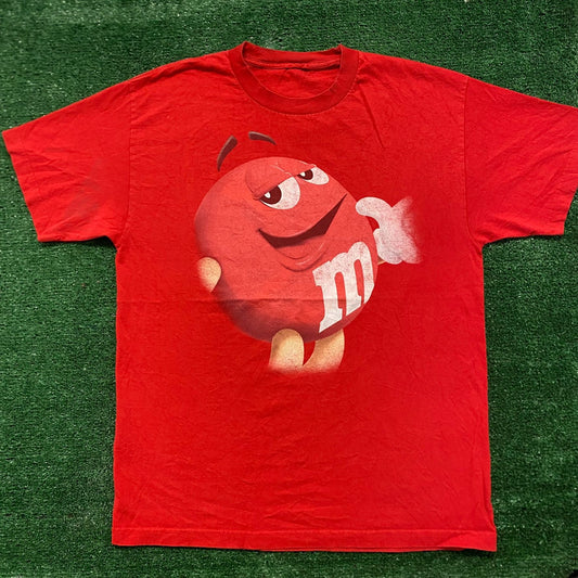 Vintage Y2K Essential Red M&Ms Chocolate Candy T-Shirt