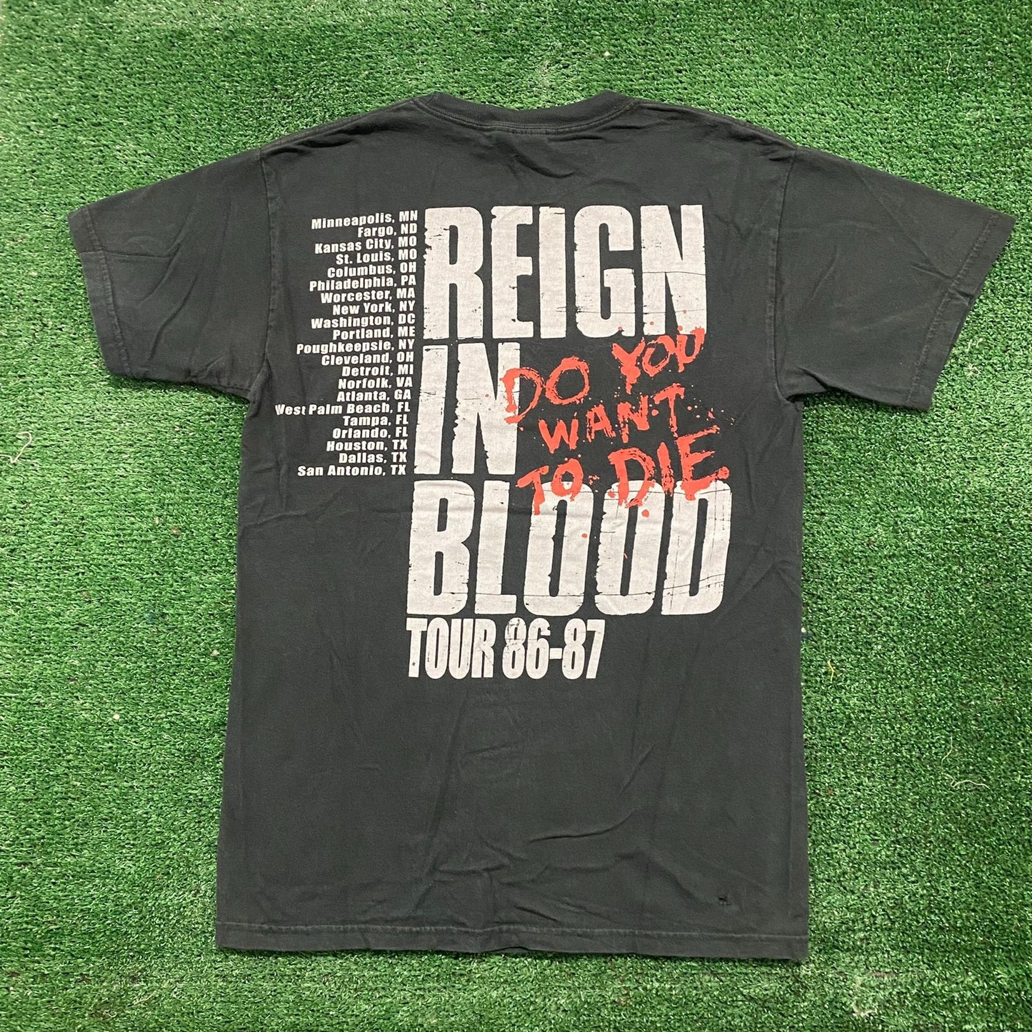 Vintage Y2K Slayer Metal Band Shirt Reign in Blood Tour Tee