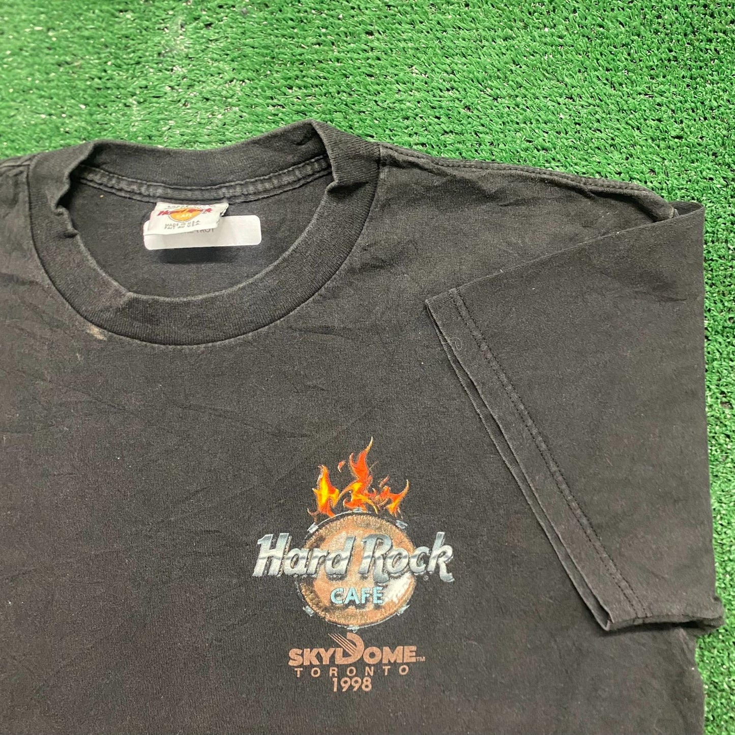 Vintage 90s Hard Rock Cafe Toronto Sun Faded Tourist Tee