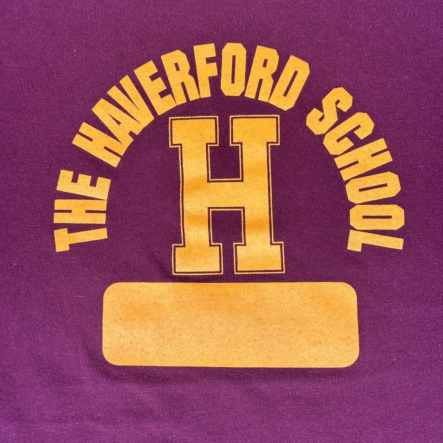 Vintage 90s Haverford School Reversible T-Shirt Preppy College Athletic Maroon M