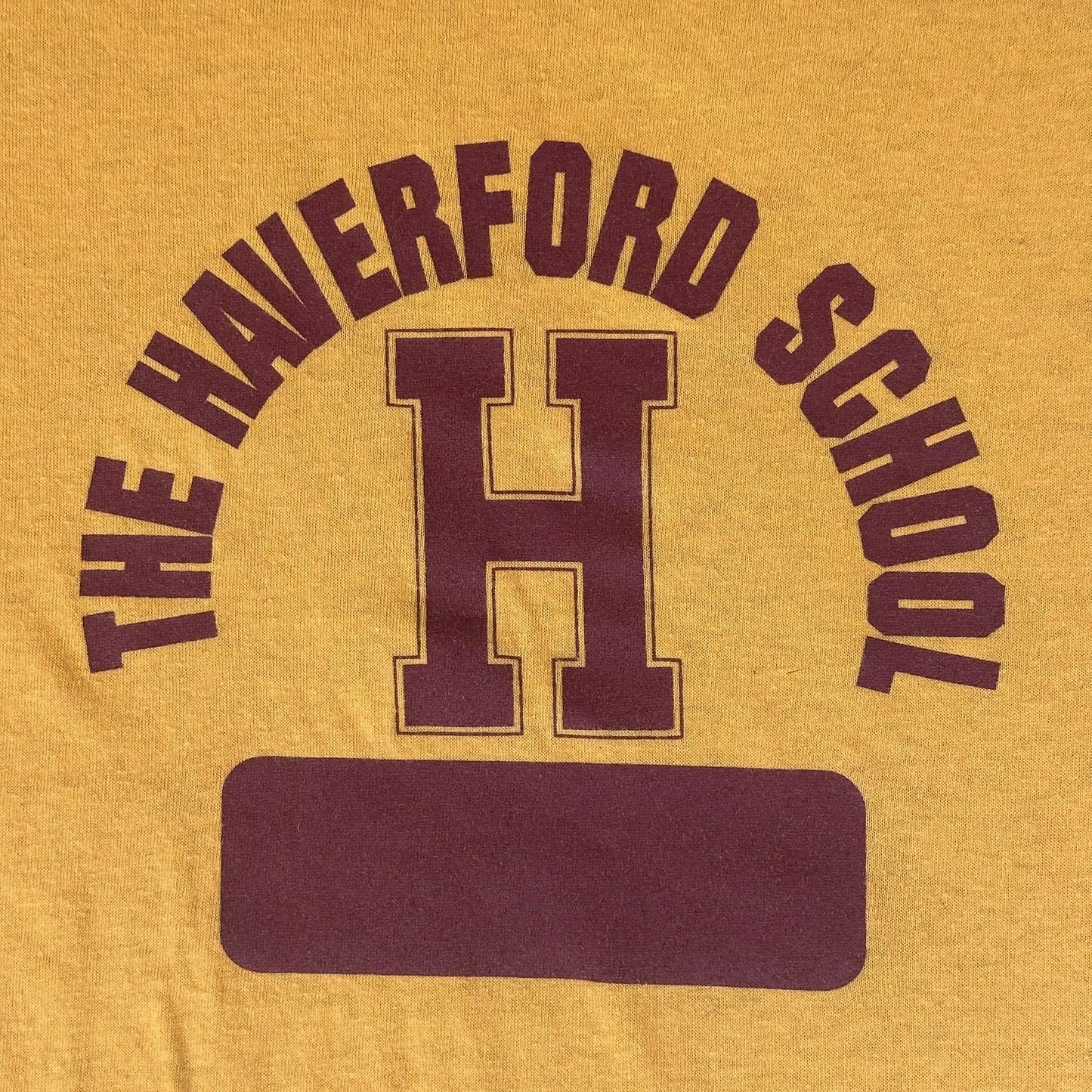 Vintage 90s Haverford School Reversible T-Shirt Preppy College Athletic Maroon M
