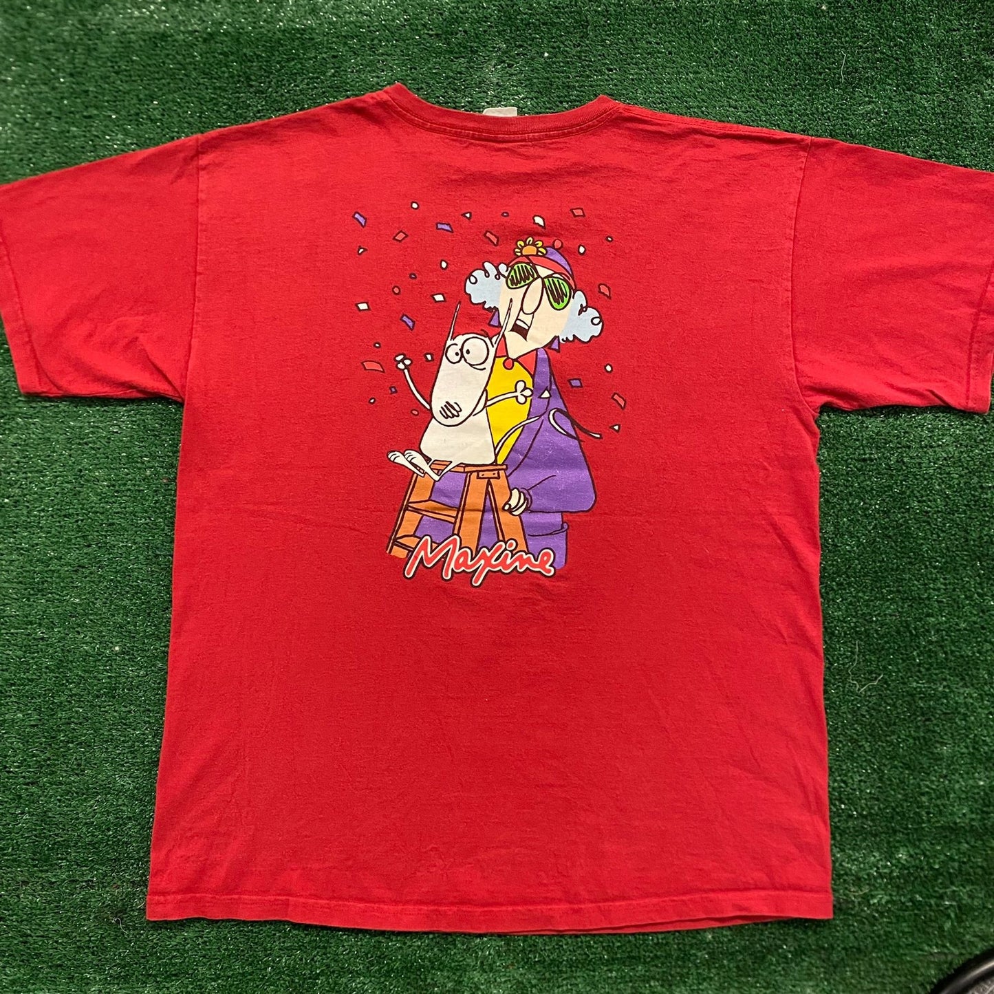 Vintage Y2K Maxine Comic USA Hallmark Funny Quote Tee