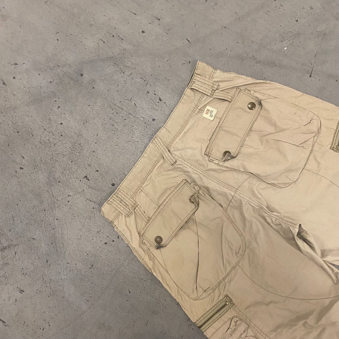 Vintage Y2K Khaki Cargo Pants Utility Tonal Drill Bottoms