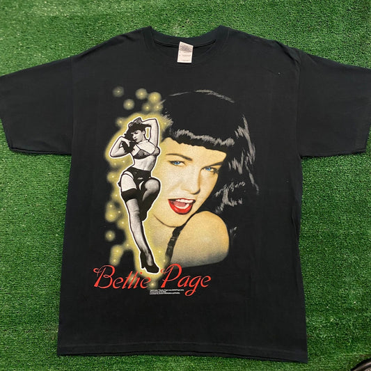Bettie Page Sexy Pin Up Girl Vintage Playboy T-Shirt