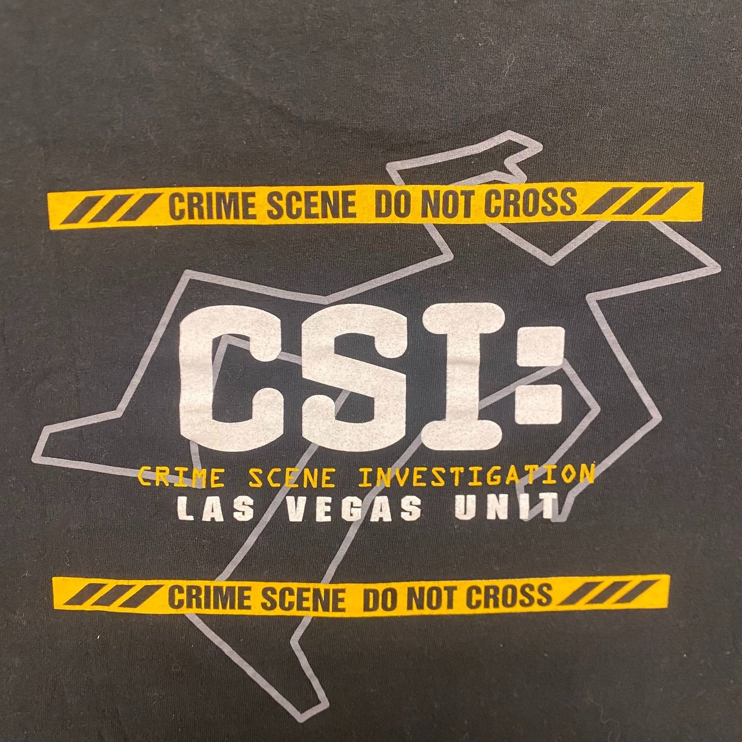 Vintage Y2K Baggy CSI Las Vegas Crime Scene T-Shirt