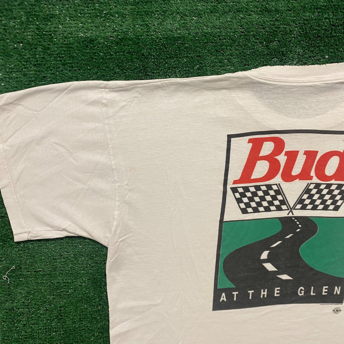 Vintage 90s Budweiser Racing Shirt Single Stitch Logo Tee