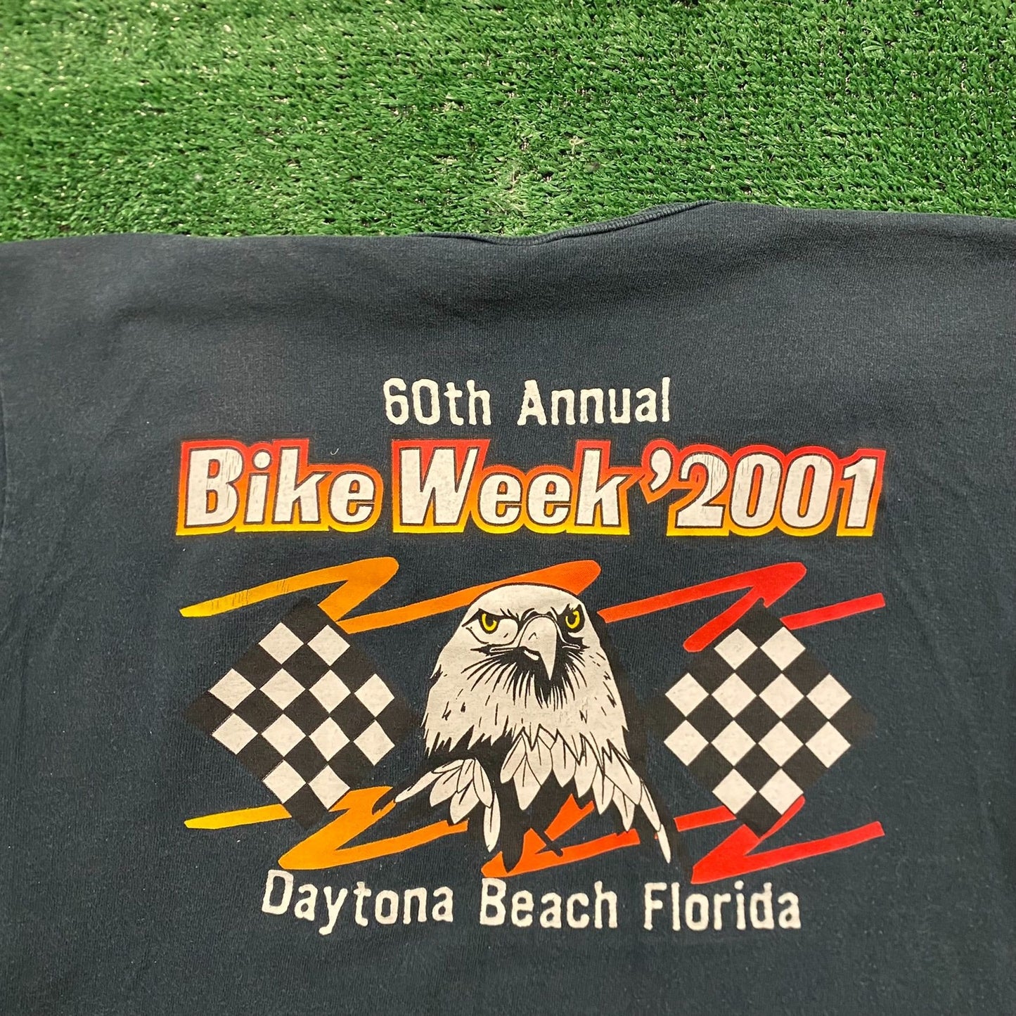 Daytona Bike Week 2001 Vintage Moto Biker T-Shirt