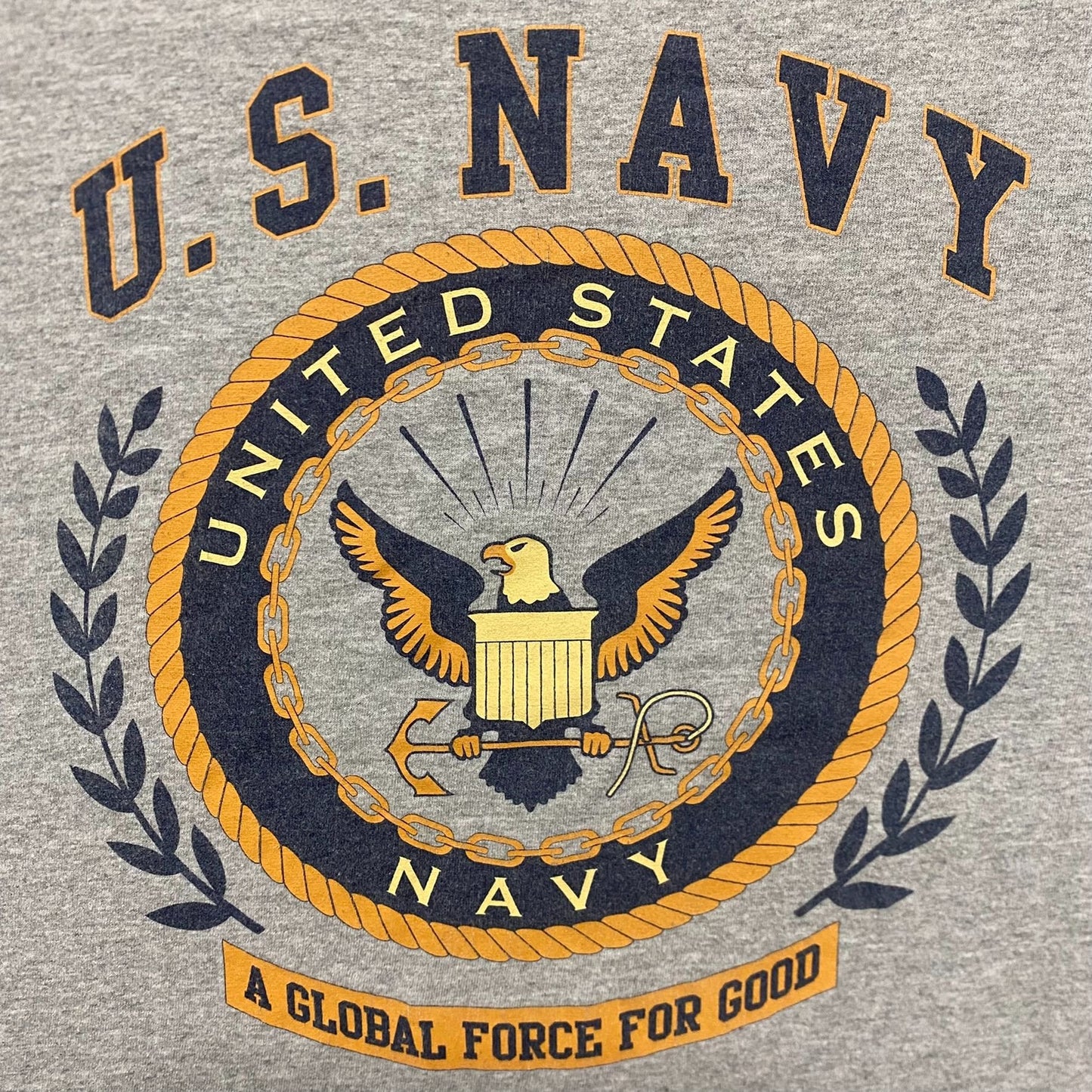 Vintage Y2K United States USN Navy Insignia Military Tee