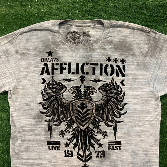 Affliction Live Fast Eagle Vintage Gothic Punk T-Shirt