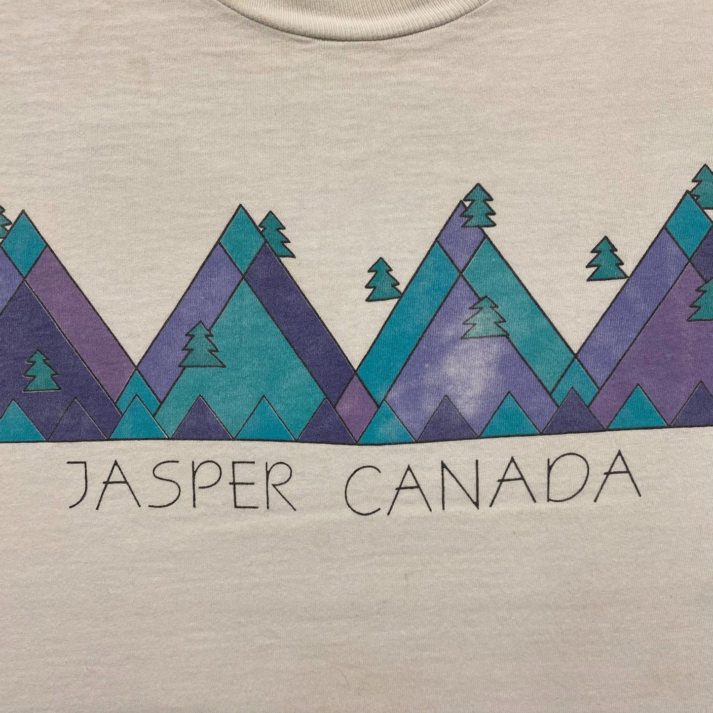 Vintage 90s Canada Mountains Art Single Stitch Tourist Tee