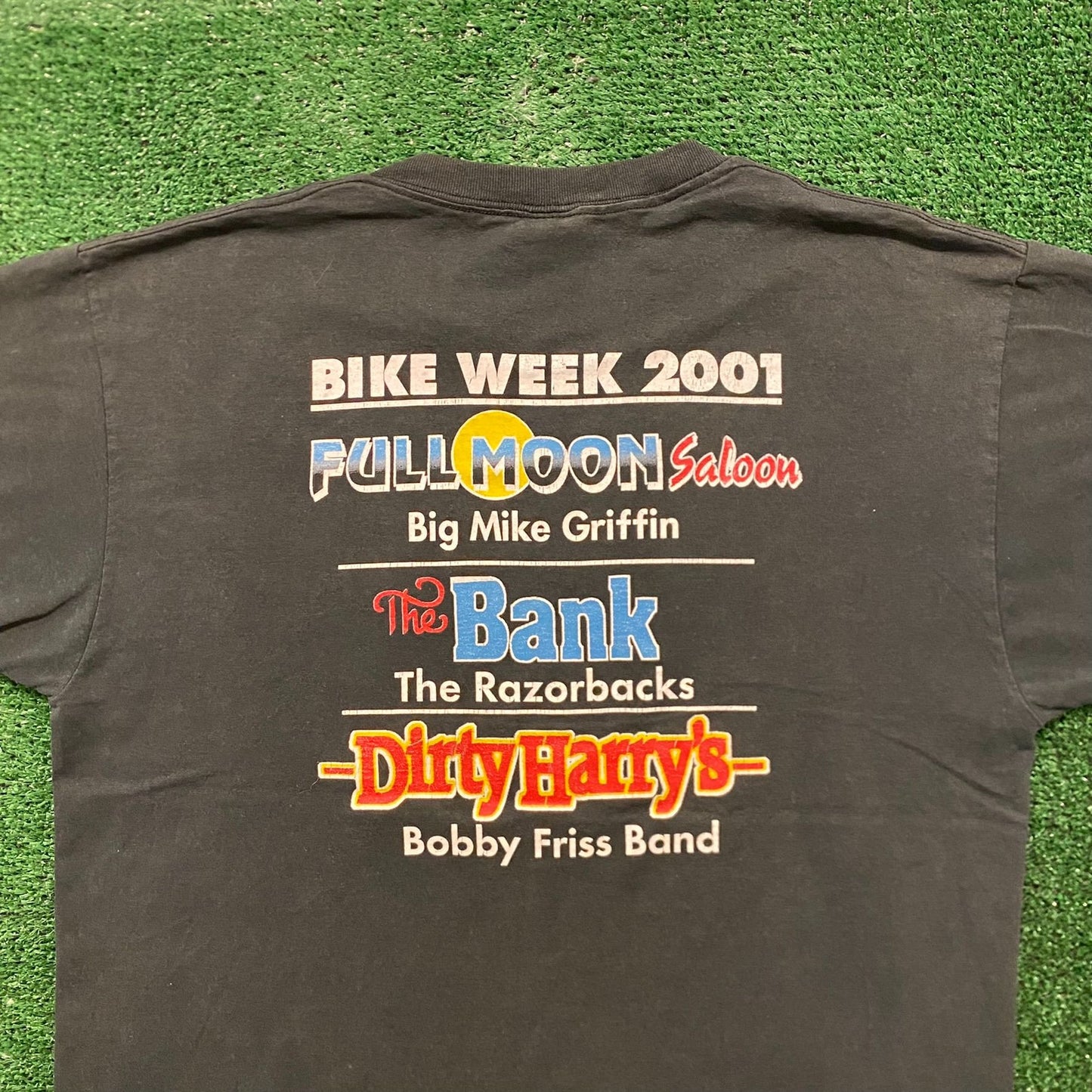 Daytona Beach Bike Week 2001 Vintage Moto Biker T-Shirt