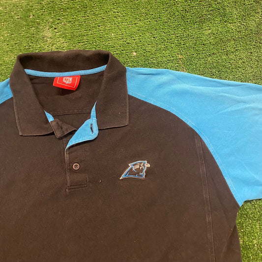 Vintage Y2K Carolina Panthers Football NFL Polo Shirt