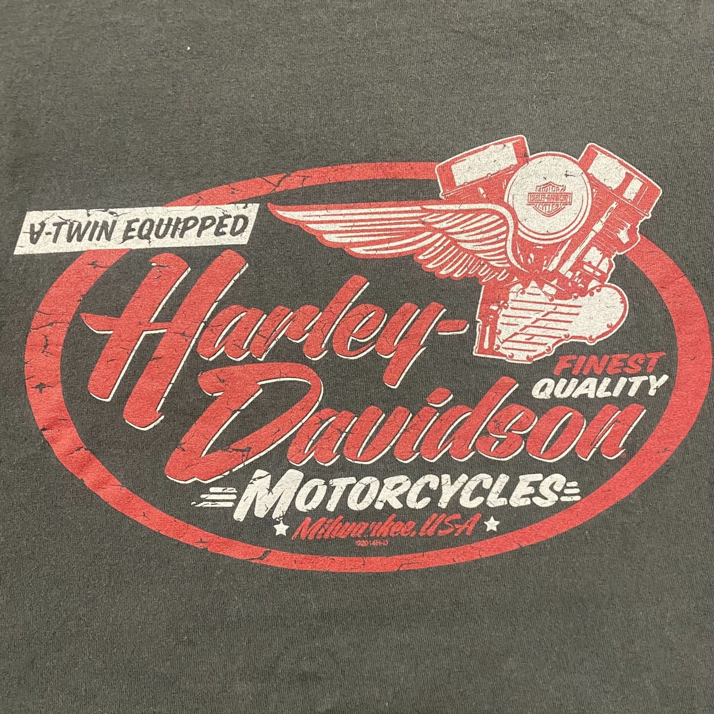 Vintage Y2K Sun Faded Essential Harley Davidson T-Shirt