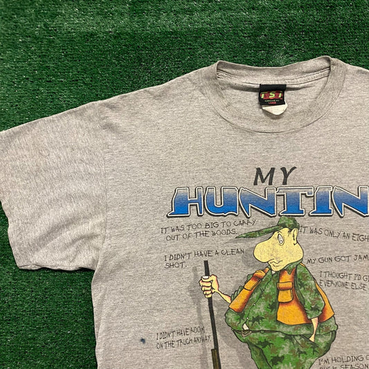 Vintage 90s Hunting Humor Essential Funny Outdoor T-Shirt