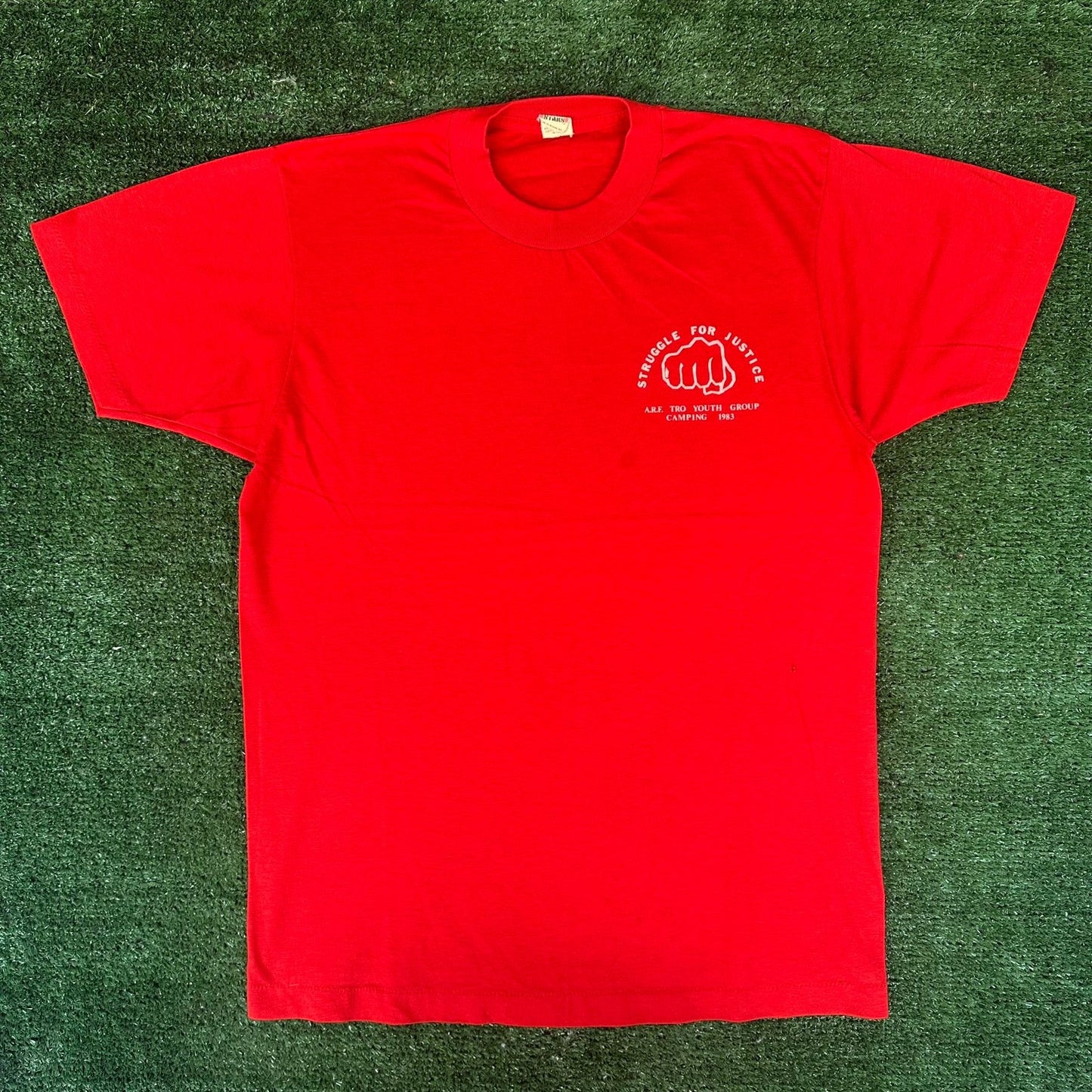 Vintage 80s Struggle For Justice ARF Youth Group T-Shirt Armenian Punk 1983 L