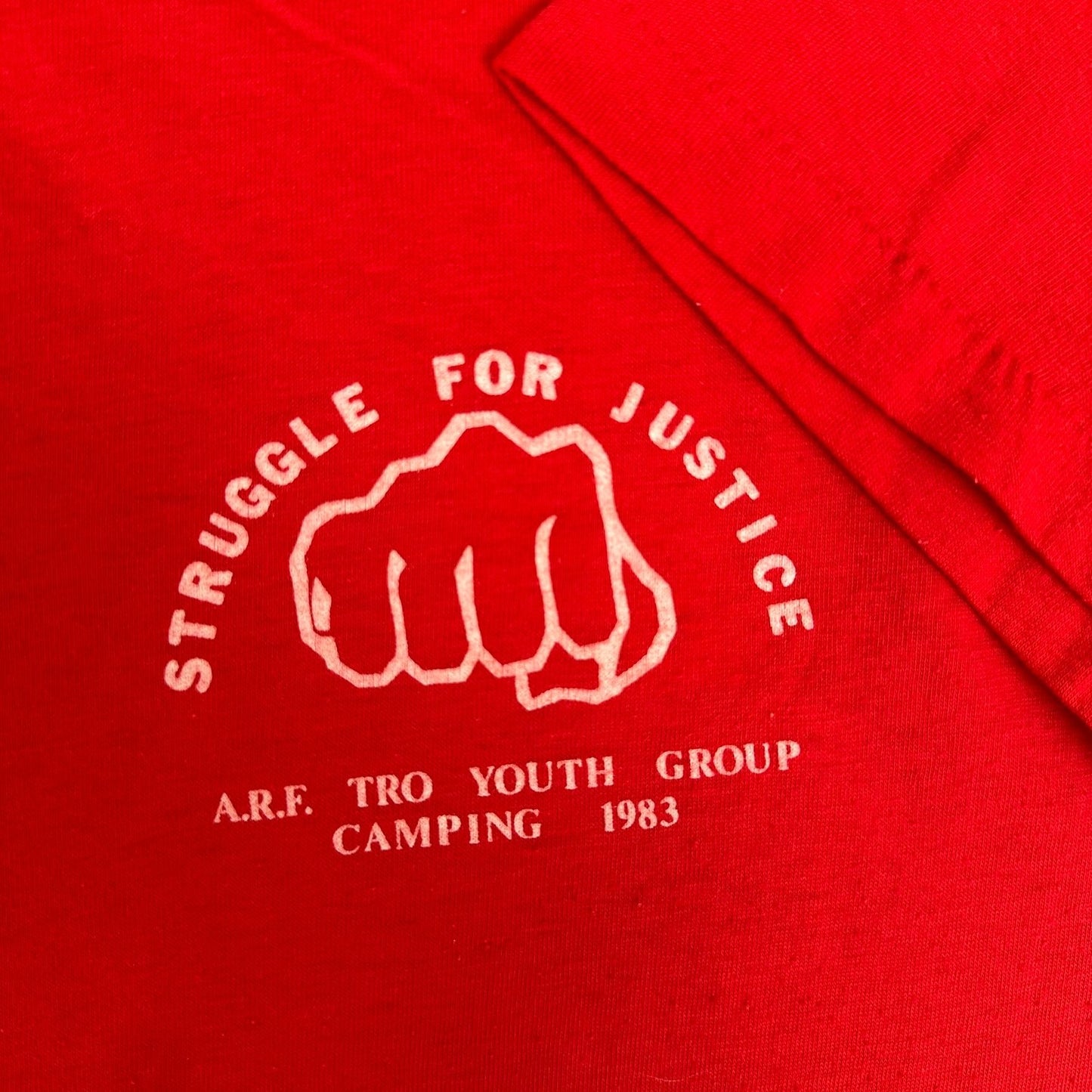 Vintage 80s Struggle For Justice ARF Youth Group T-Shirt Armenian Punk 1983 L