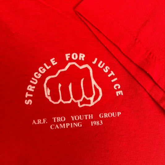 Vintage 80s Struggle For Justice ARF Youth Group T-Shirt Armenian Punk 1983 L