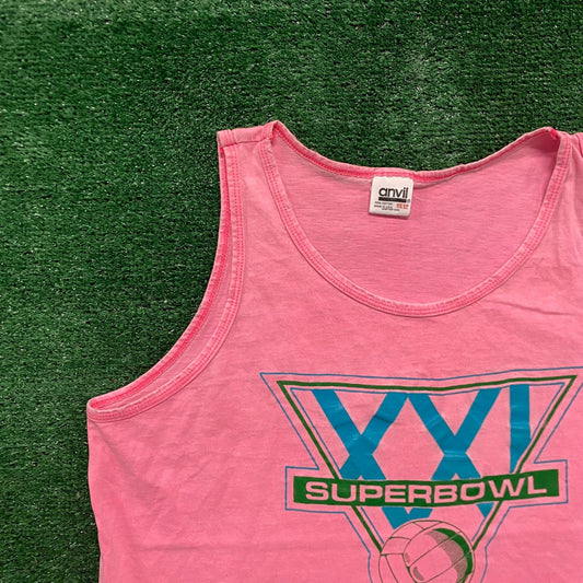 Vintage 80s NFL Football Super Bowl Single Stitch Sports Tee