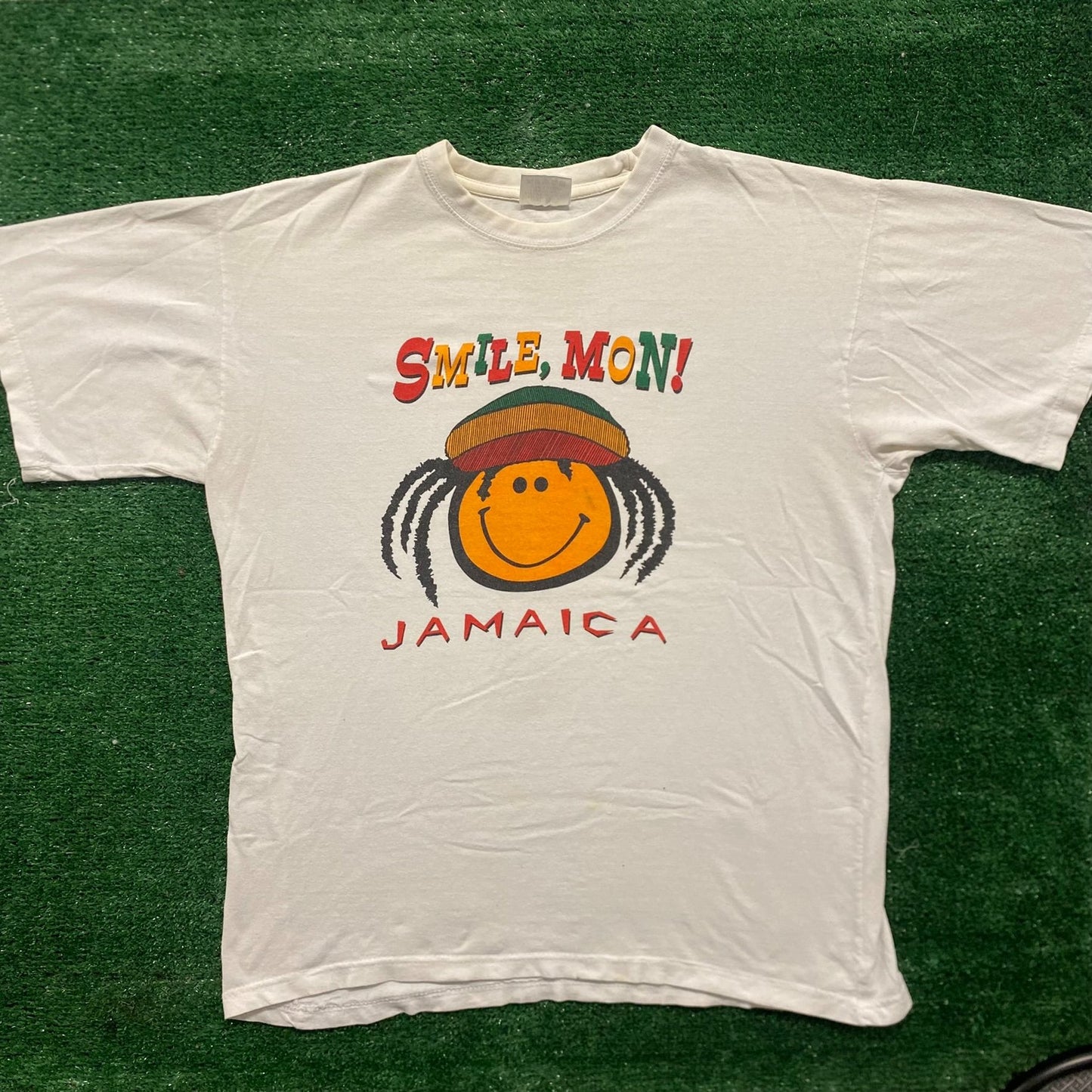 Vintage 80s Jamaica Smiley Shirt Single Stitch Tourist Tee