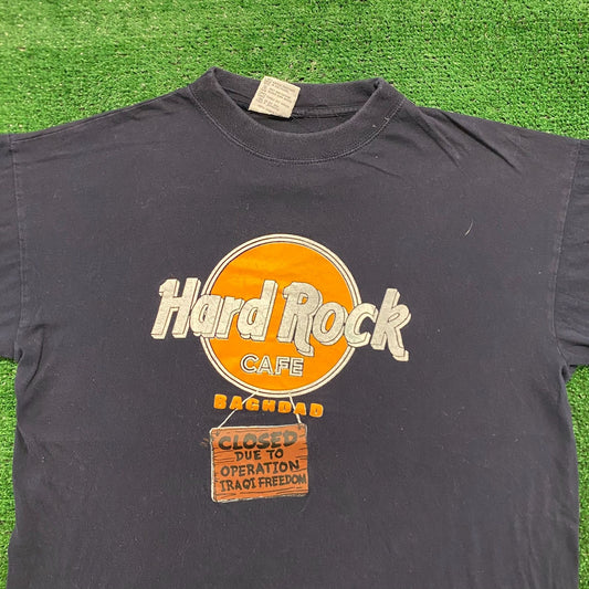Hard Rock Cafe Baghdad Iraq Vintage Parody Humor T-Shirt
