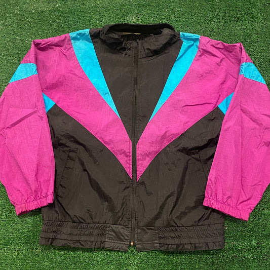 Colorblock Basic Vintage 90s Windbreaker Jacket