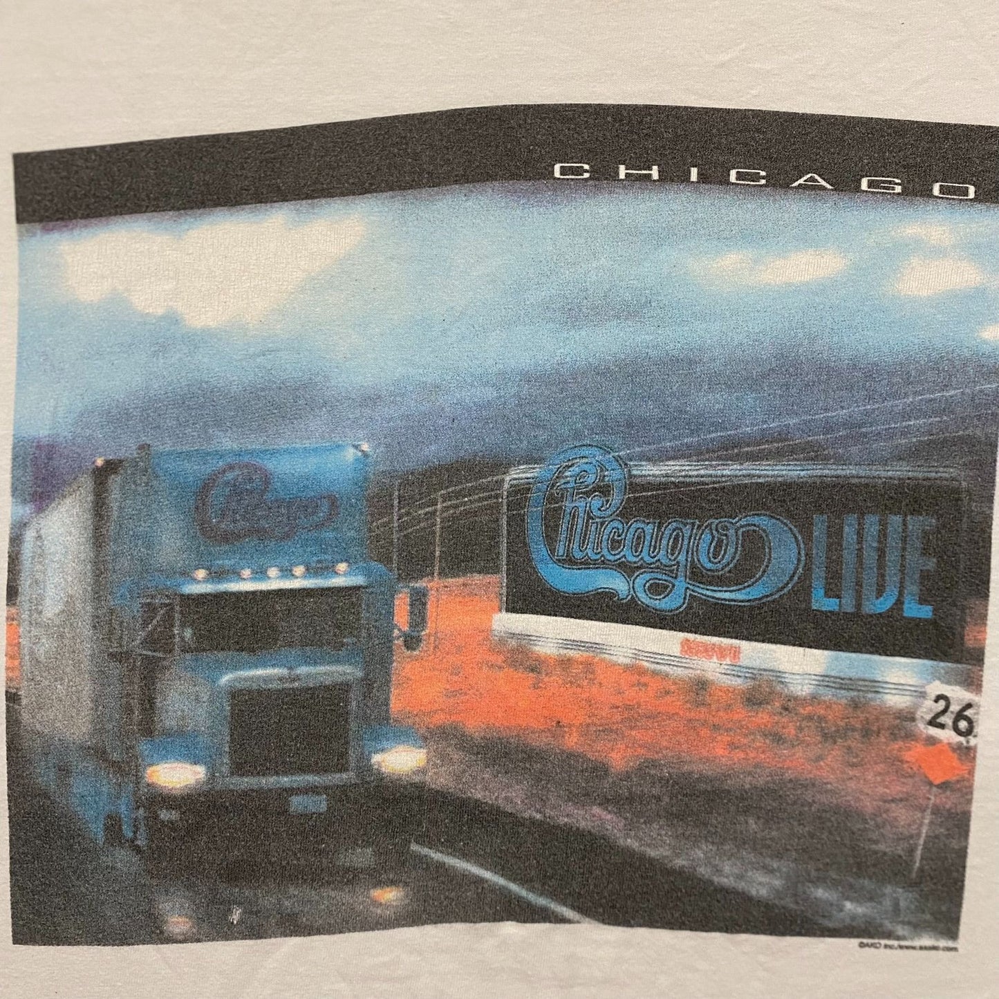 Vintage Y2K Chicago Live Tour Concert White Rock Band Tee