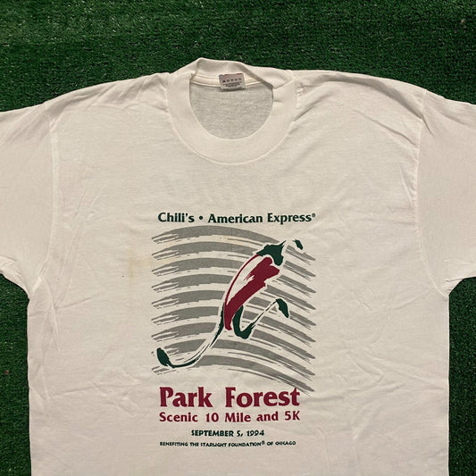 Charity Chili Pepper Run 1994 Vintage 90s Running T-Shirt