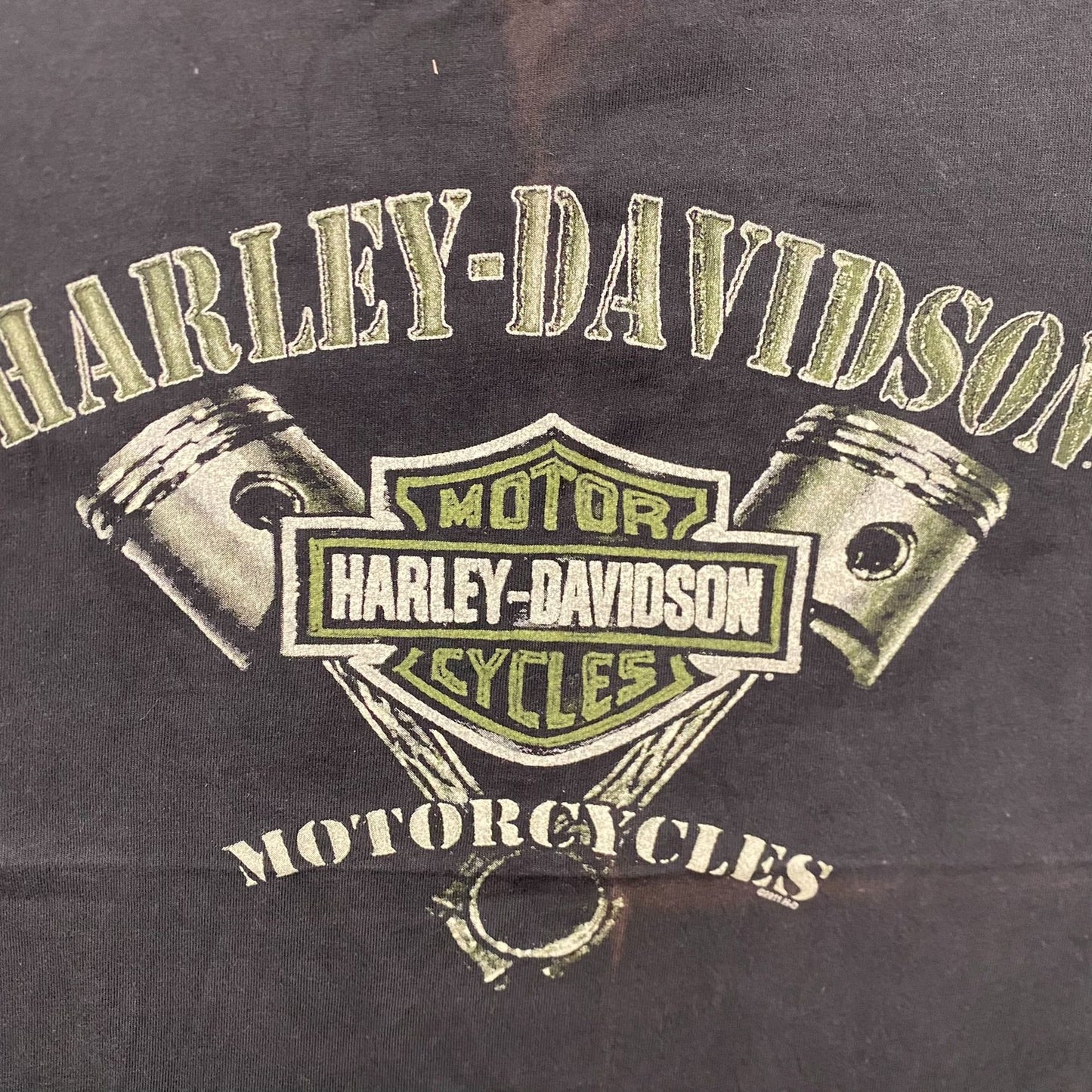 Vintage Y2K Yankee Harley Davidson Logo Sun Faded Punk Tee