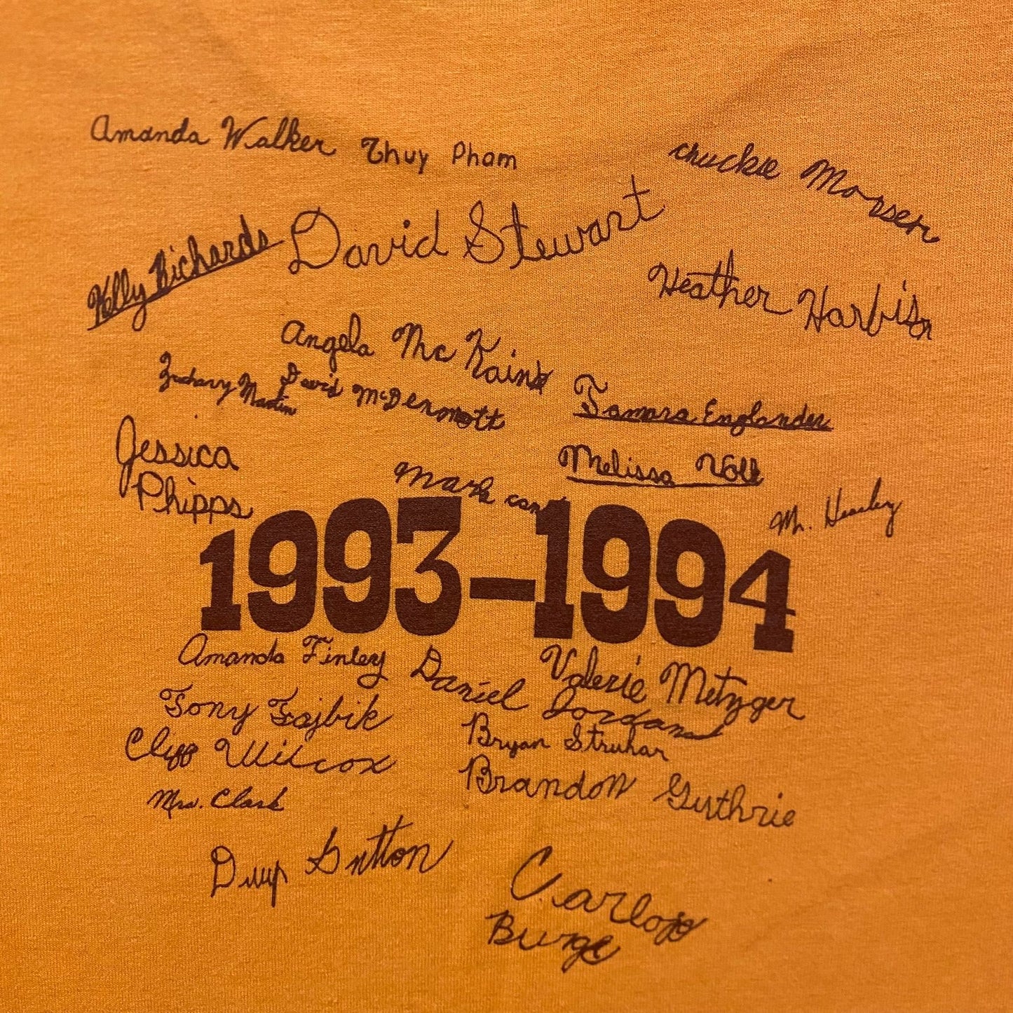 Vintage 90s Rams School Shirt Yellow Single Stitch Tee