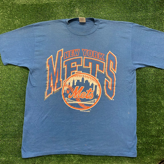 Vintage 90s Essential New York Mets Single Stitch T-Shirt