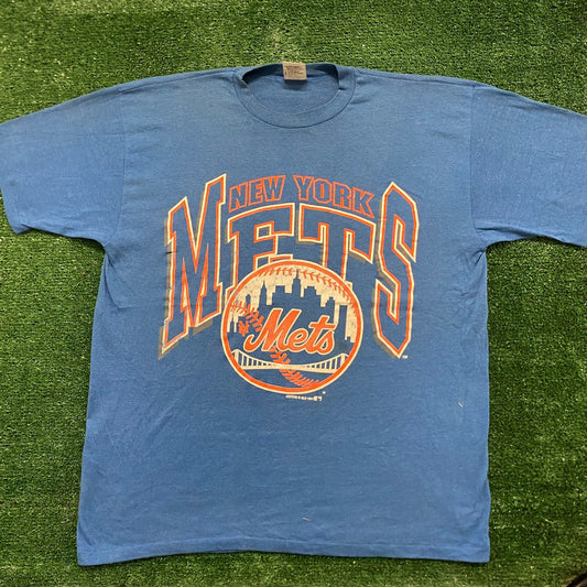 Vintage 90s Essential New York Mets Single Stitch T-Shirt